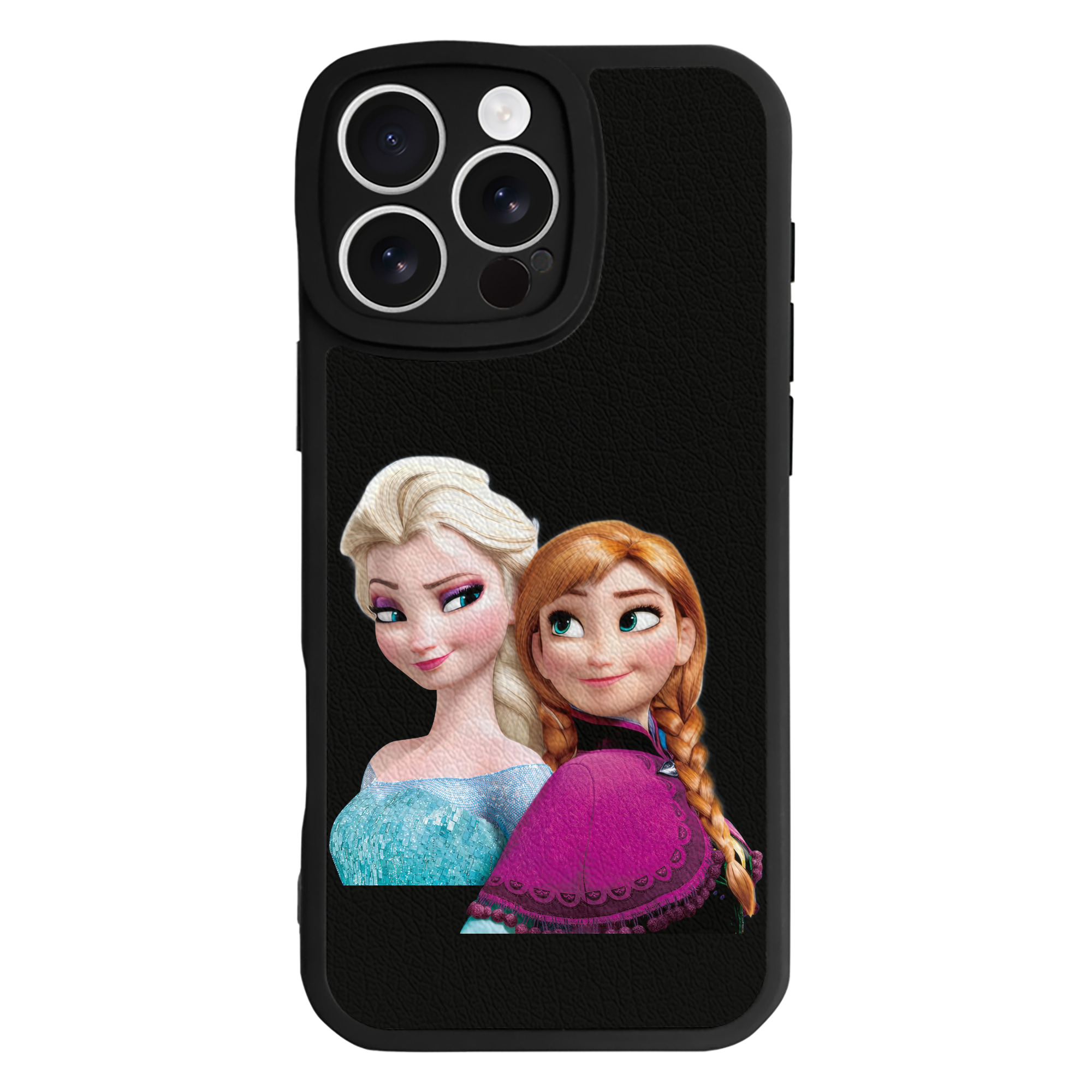 （画像用） アナと雪の女王 アンナ エルサ Frozen Anna Elsa 【iPhone 16シリーズ対応】シリコンスマホケース（レザー調） 材質：シリコン